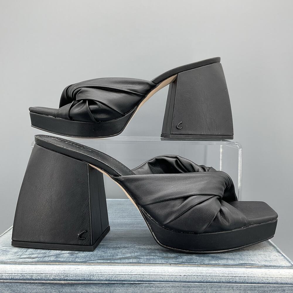 NEW Circus NY by Sam Edelman Marianna Chunky Heel Mules Black Size 9.5